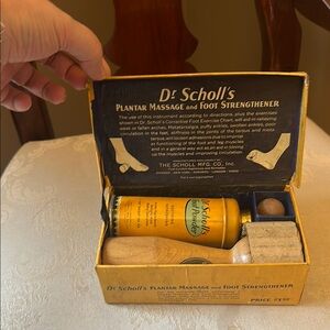RARE! 1940s Dr. Scholl’s Plantar Massage and Foot Strengthener complete set